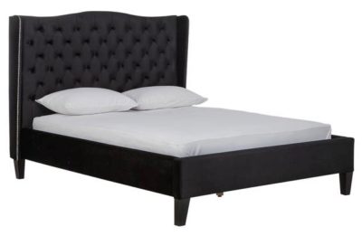 Collection Luxford Kingsize Bed Frame - Black Velvet.